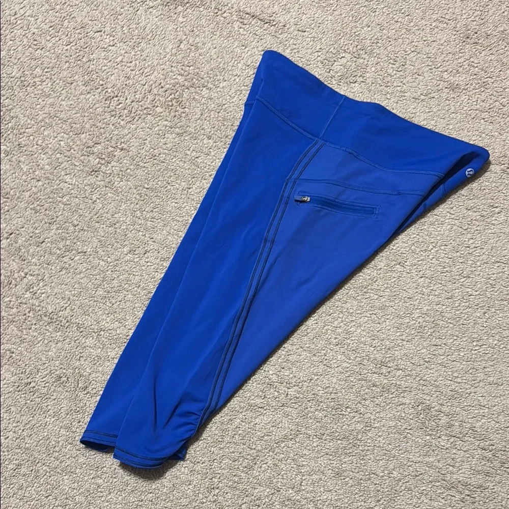 Lululemon Blue Crop Leggings Sz8 17” inseam - Picture 4 of 6
